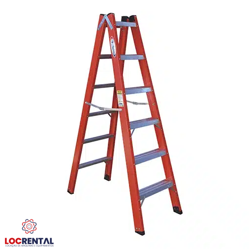 Locação de escada tesoura para obras